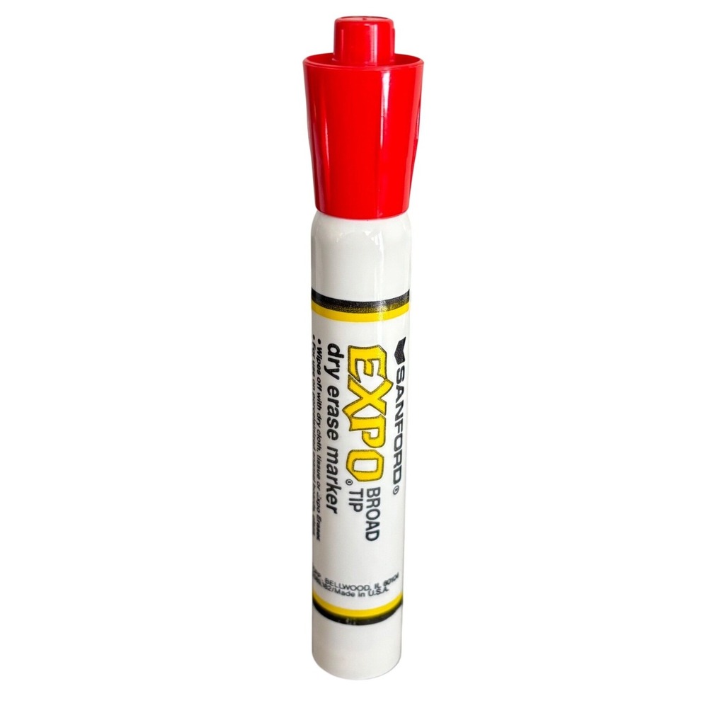 Vintage | Sanford Expo Red Dry Erase Marker | Broad Chisel Tip | Whiteboard